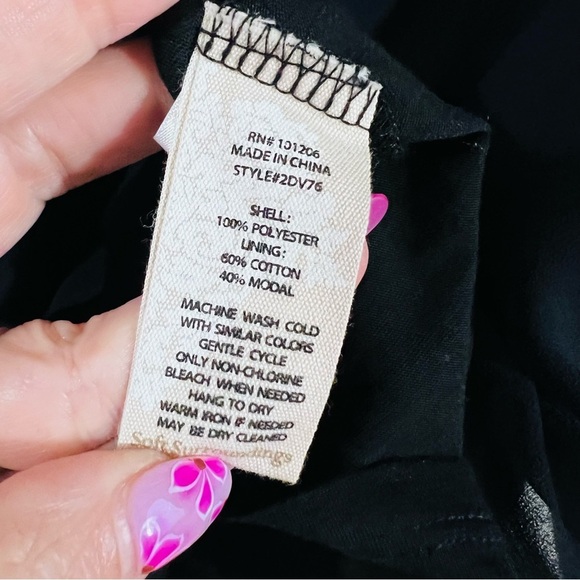 Soft Surroundings NWT San Sebastián Top in Black Size XL - Picture 8 of 8